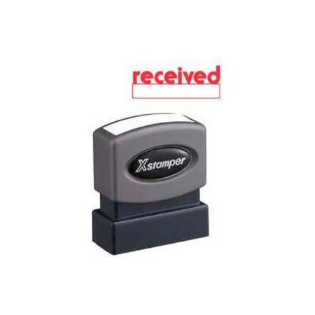 SHACHIHATA INC. Xstamper® Pre-Inked Message Stamp, RECEIVED, 1-5/8" x 1/2", Red 1223